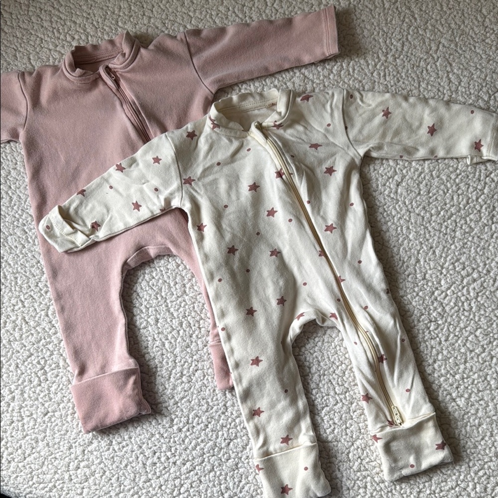 Cozy Pink and Cream Footies for Comfort